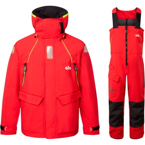 2026 Gill Hombres OS2 Chaqueta Y Pantalón Náuticos Offshore GMOOJATCSR - Red
